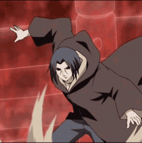 Uchiha Itachi Susanoo Red Skeleton Aura Fight GIF