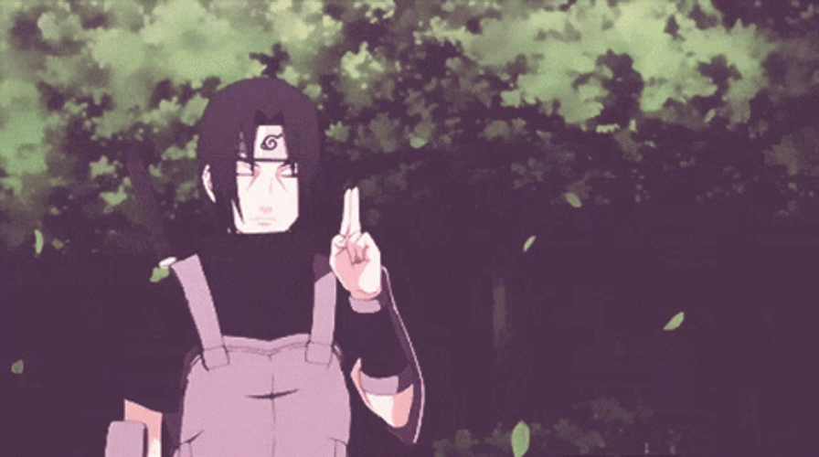 Uchiha Itachi White Feathers Meditation Peace GIF