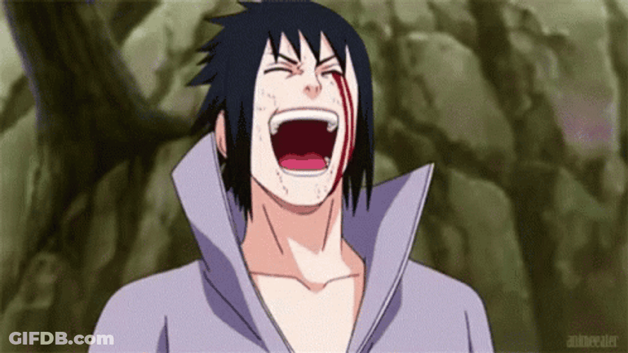 Uchiha Sasuke Laugh Hahaha LOL LMAO GIF