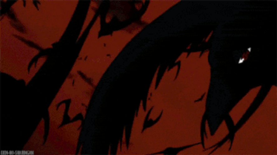 Uchiha Shisui Mangekyou Sharingan Eyes GIF