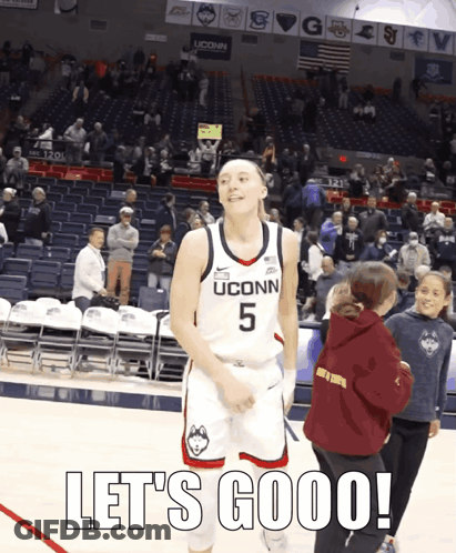 UConn Basketball Player On Court GIF