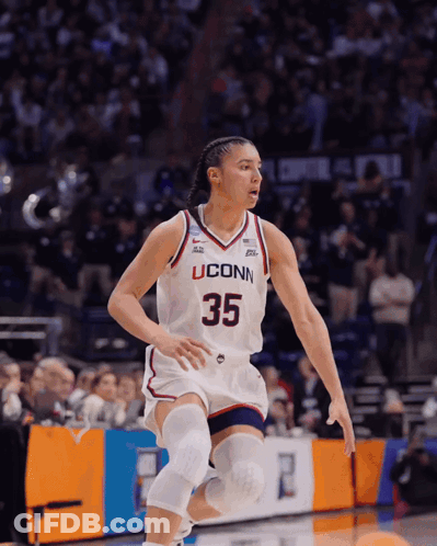 UConn Player Number 35 Running To Basket GIF