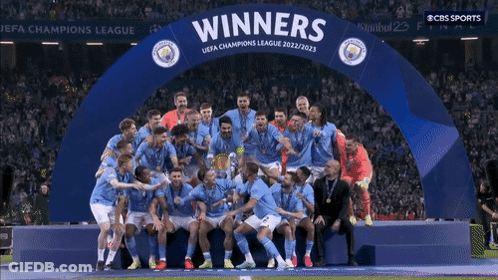 UEFA Champions League Winners Celebrating GIF