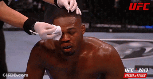 UFC 2013 Decade In Review Man With Bandage GIF