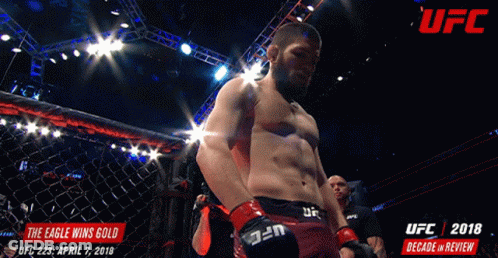 UFC Advertisement Man In Ring GIF