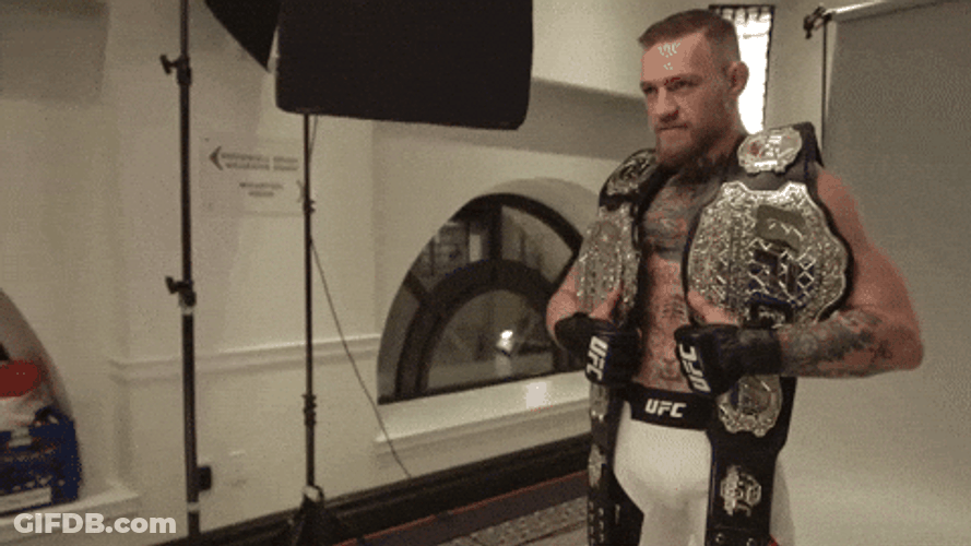 UFC Championship Belt Conor McGregor GIF