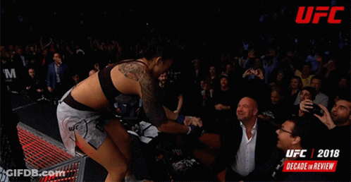 UFC Decade Review Woman Shaking Hands GIF