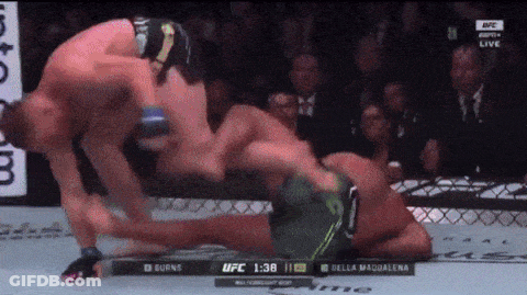UFC Fight Burns Vs Della Maqualena GIF