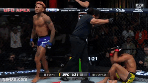 UFC Fight Burns Vs Morales GIF