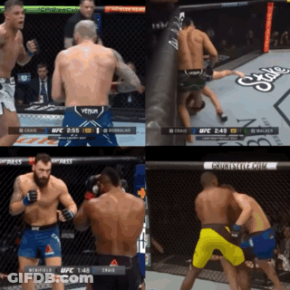 UFC Fight Craig Vs Walker Collage GIF