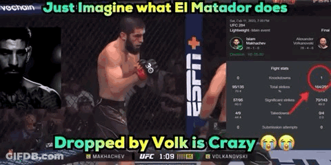 UFC Fight El Matador Dropped Volks GIF