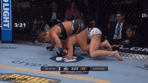 UFC Fight Holm Vs Harrison 3:22 Left GIF