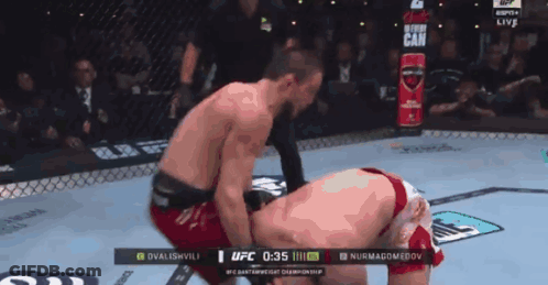 UFC Fight Live On ESPN With Bud Light Can GIF