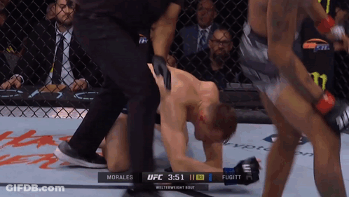 UFC Fight Morales Vs Fugitt In Cage GIF