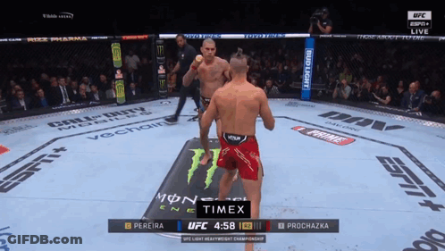 UFC Fight Pereira Vs Prochazka Broadcast On Timex GIF