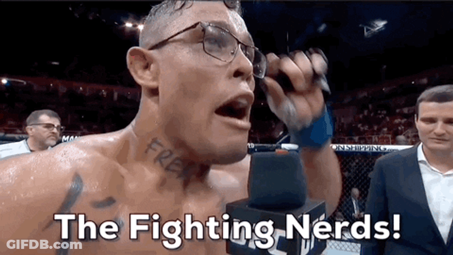 UFC Fighter Caio Borralho Fighting Nerds GIF
