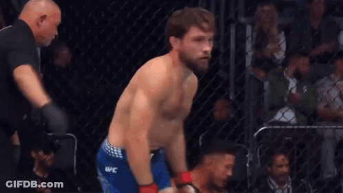UFC Fighter In Ring With Referee GIF