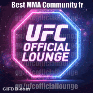 UFC Official Lounge Poster Blue And Purple Background GIF