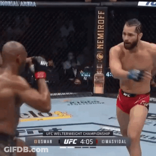 Ufc Welterweight Championship Between Gusman And Masvidal At 4:05 GIF