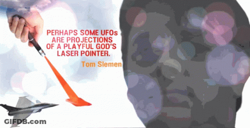 UFO Poster With Playful God Laser GIF