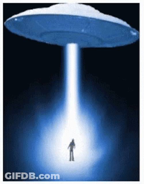 Ufo Shinning Taking Man GIF