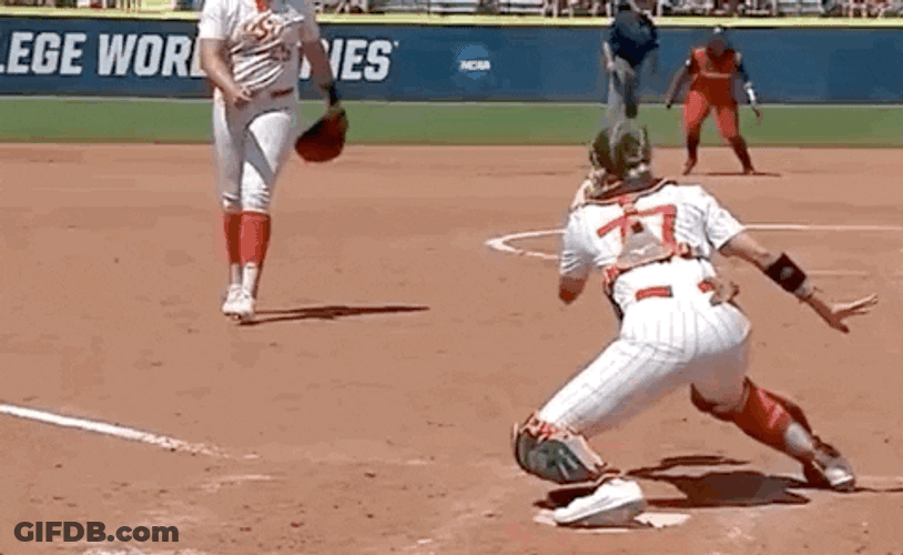 Uga Bulldogs Softball Player Sliding To Base GIF