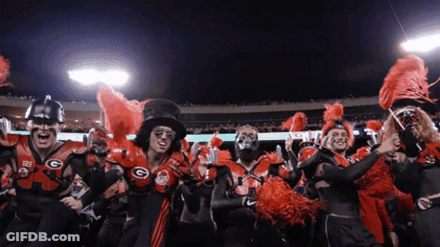 Uga Fans Wearing Costumes GIF
