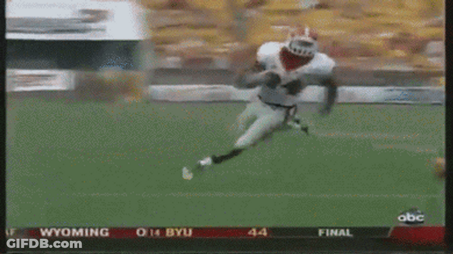 Uga Football Player Knowshon Moreno Avoiding Opponent GIF