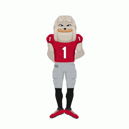 Uga Mascot Hairy Dawg Dancing Animated GIF