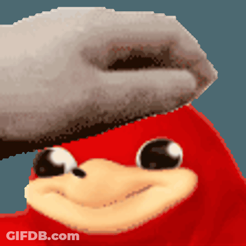 Uganda Knuckles Sticker GIF