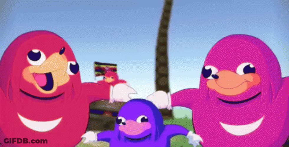 Ugandan Knuckles Crazy Dogs Happy Dancing GIF