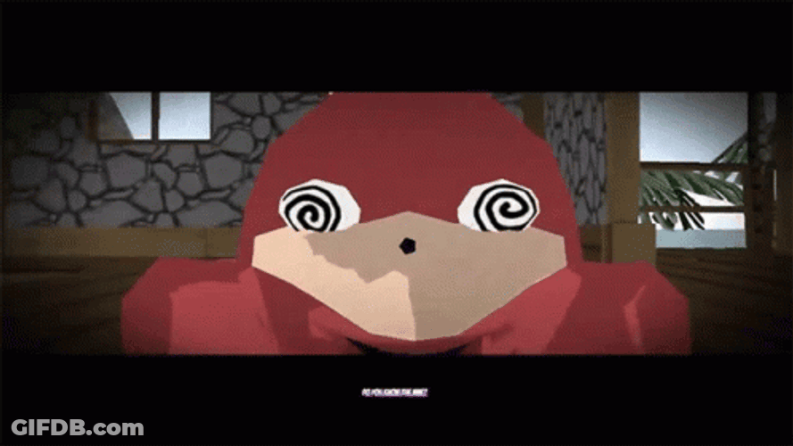 Ugandan Knuckles Dizzy Eyes Meme GIF
