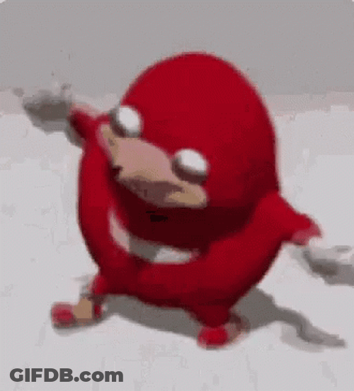 Ugandan Knuckles Fat Happy Dance GIF