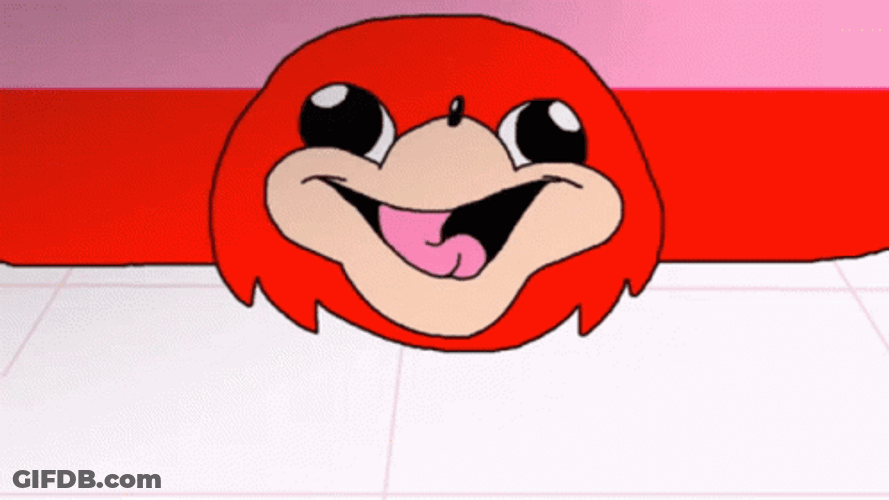 Ugandan Knuckles Happy Red Dog Smile GIF