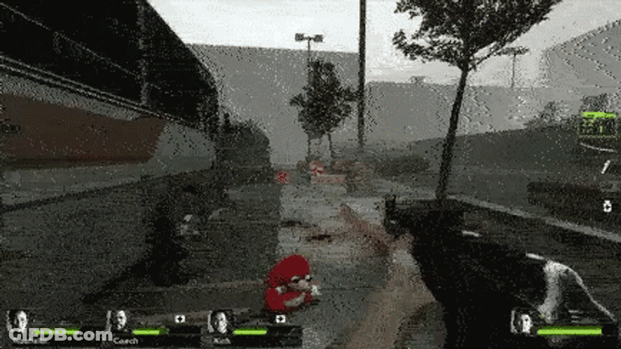 Ugandan Knuckles Left 4 Dead Gun Shot GIF