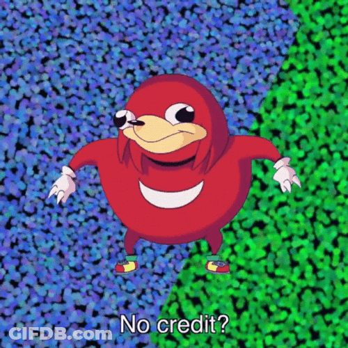 Ugandan Knuckles No Credit Rap God Parody Song GIF