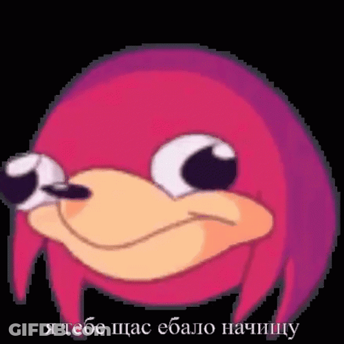 Ugandan Knuckles Talking Glitch Pixel Meme GIF