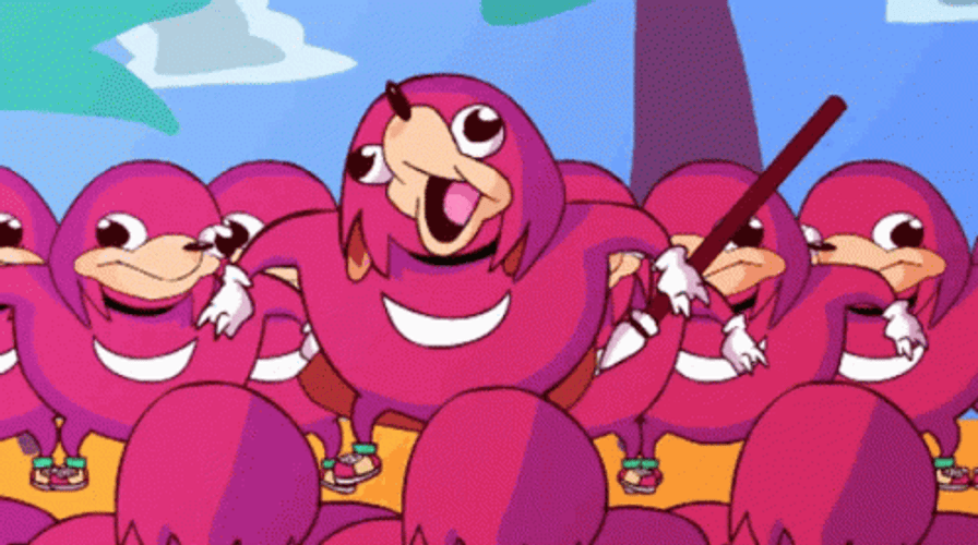 Ugandan Knuckles Tribe Talking Meme GIF
