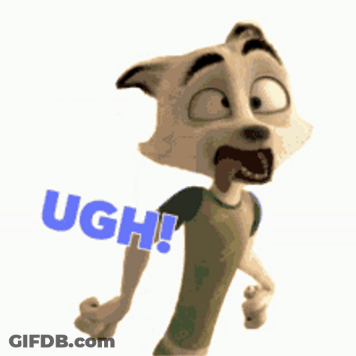Ugh Animated Dog Panic Attack GIF