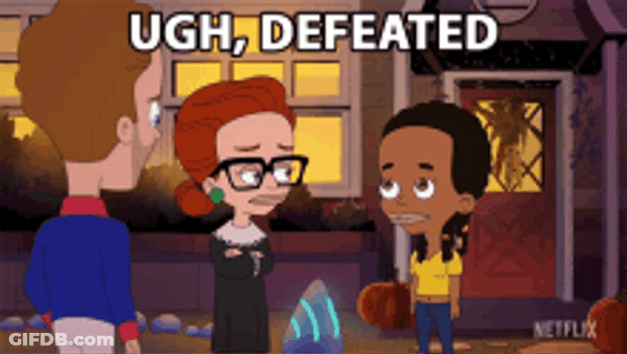 Ugh Defeated Netflix Animation GIF