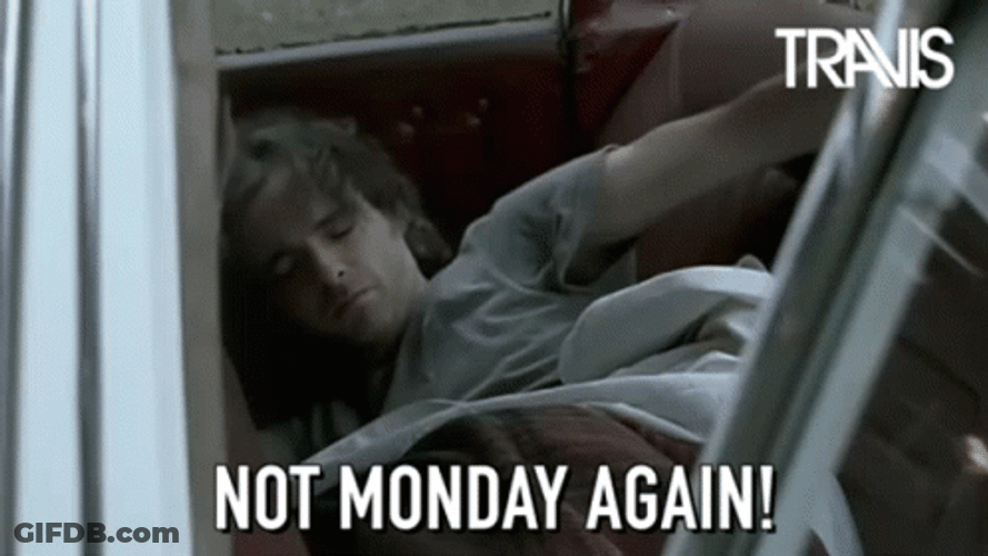 Ugh Monday Fran Healy GIF