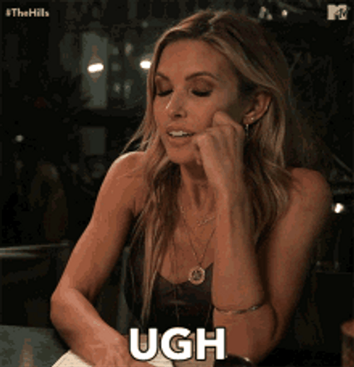 Ugh Woman Shameful Reaction GIF