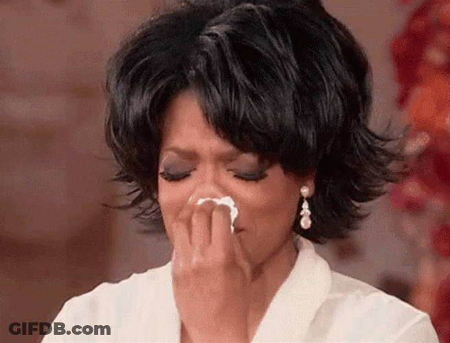Ugly Cry Oprah Wiping Tears With Tissue Sad GIF