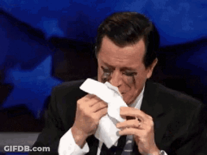 Ugly Cry Stephen Colbert Heart Is Gonna Burst GIF