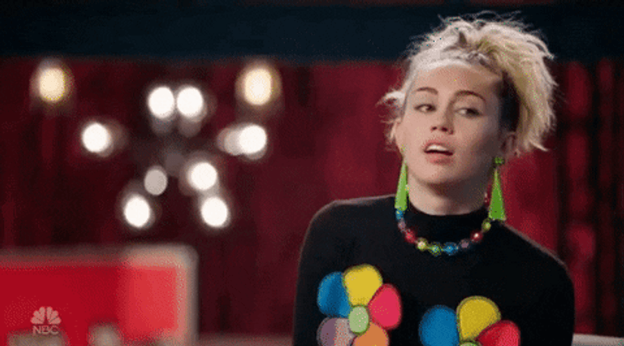 Uh Huh Miley Cyrus Nodding GIF