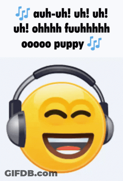 Uh Uh Listening To Music Emoji GIF