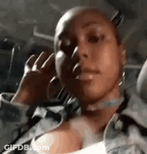 Uh Uh Reaction While Chewing Gum GIF
