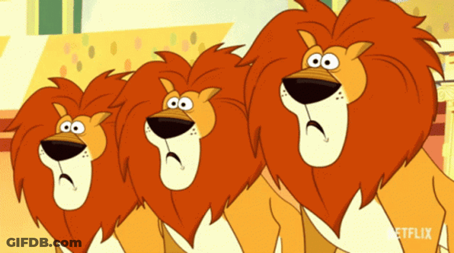Uh What Johnny Test Lions GIF