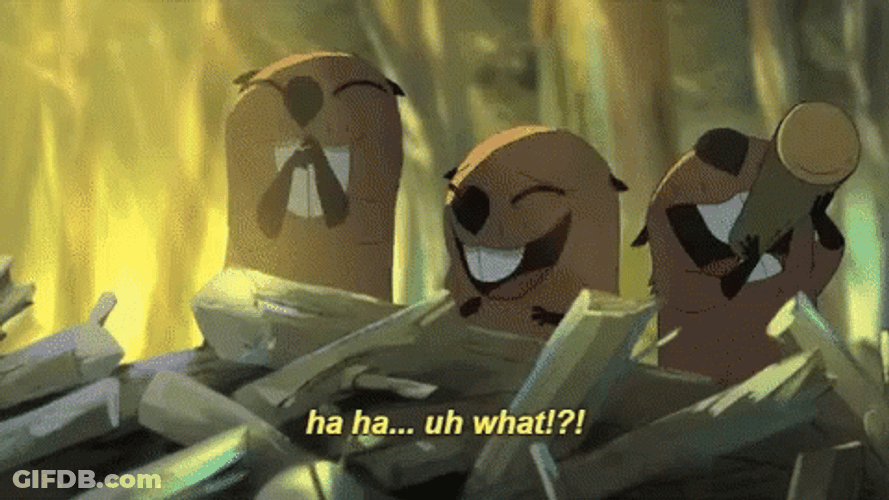 Uh What Laughing Beavers GIF