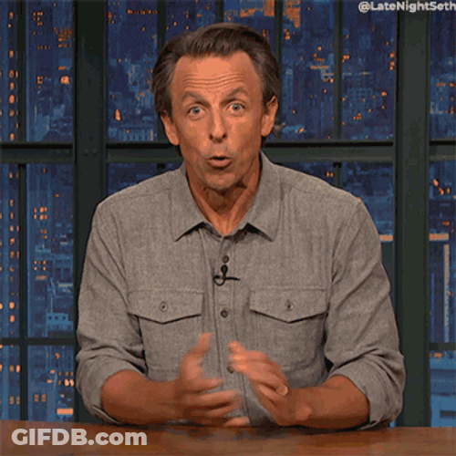 Uh What Seth Meyers GIF